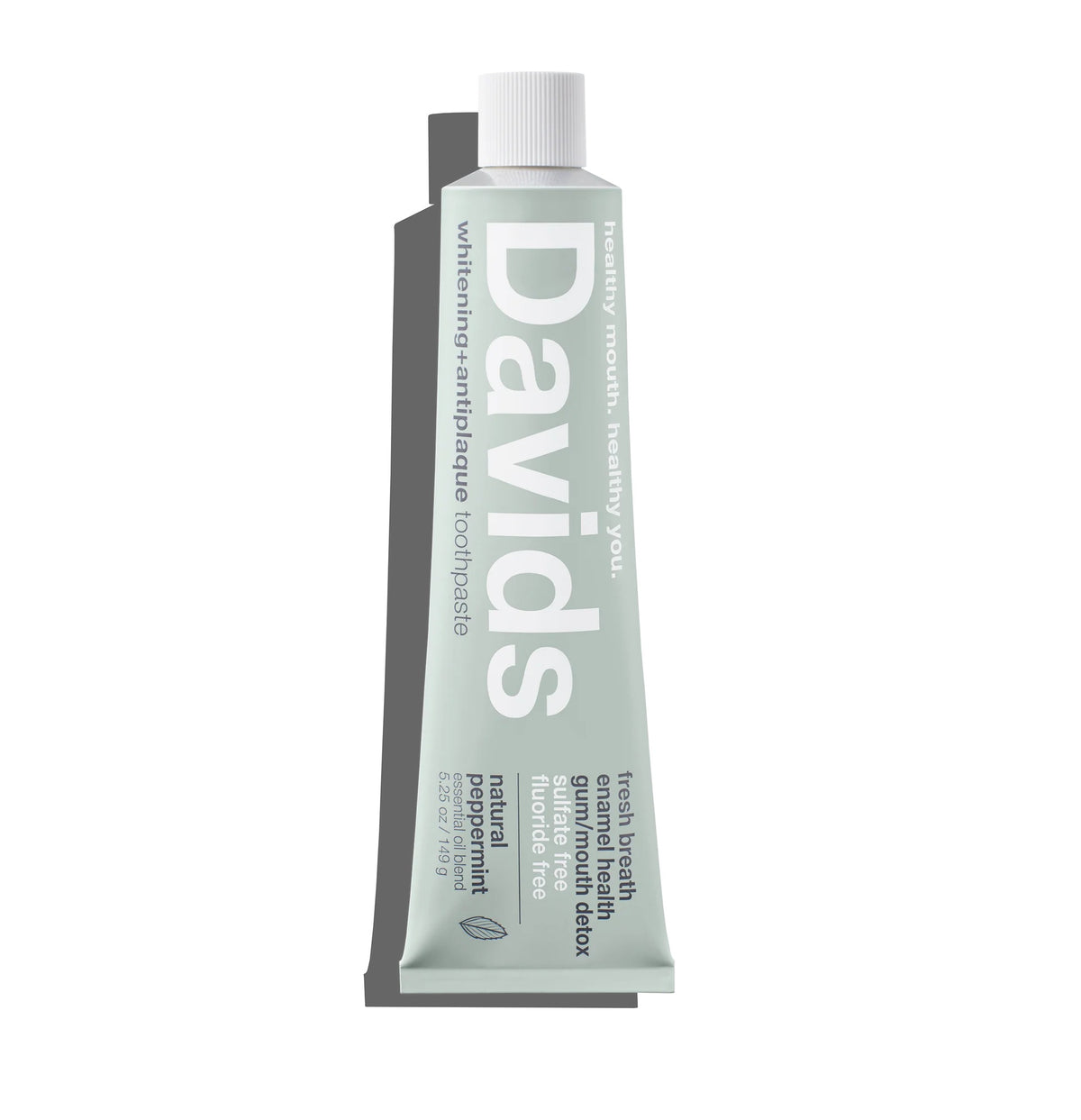 Davids Premium Toothpaste, Peppermint - Made in USA