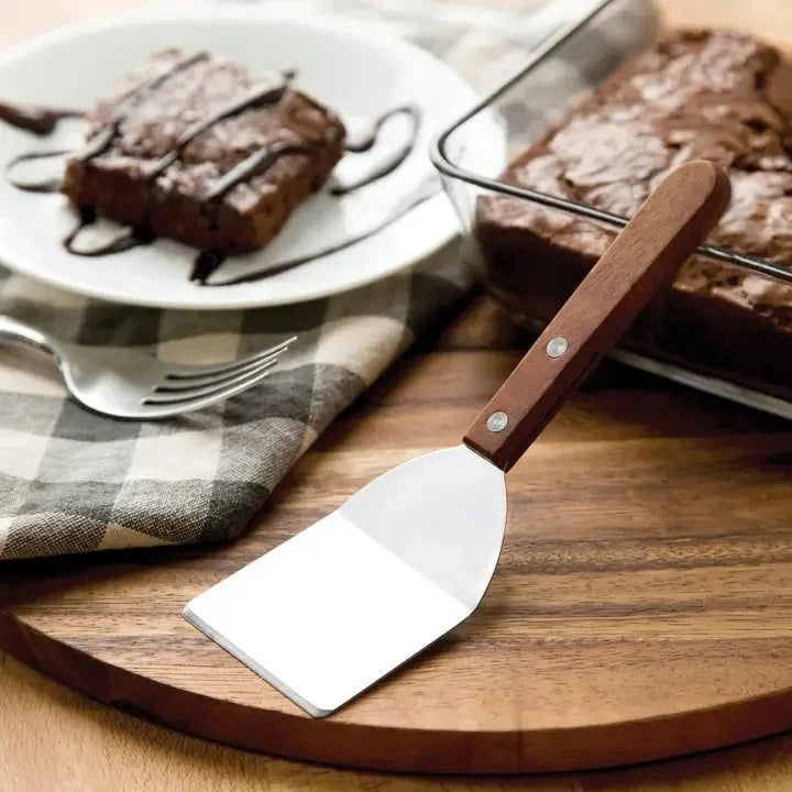 Fox Run Cookie Spatula, Stainless Steel with Wood Handle, 7"