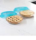 Libbey Baker's Premium Glass Pie Dish with Lid, 9", Set of 2