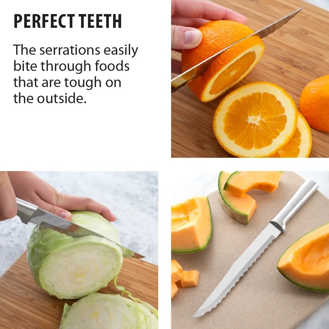 Silver Serrated Slicer