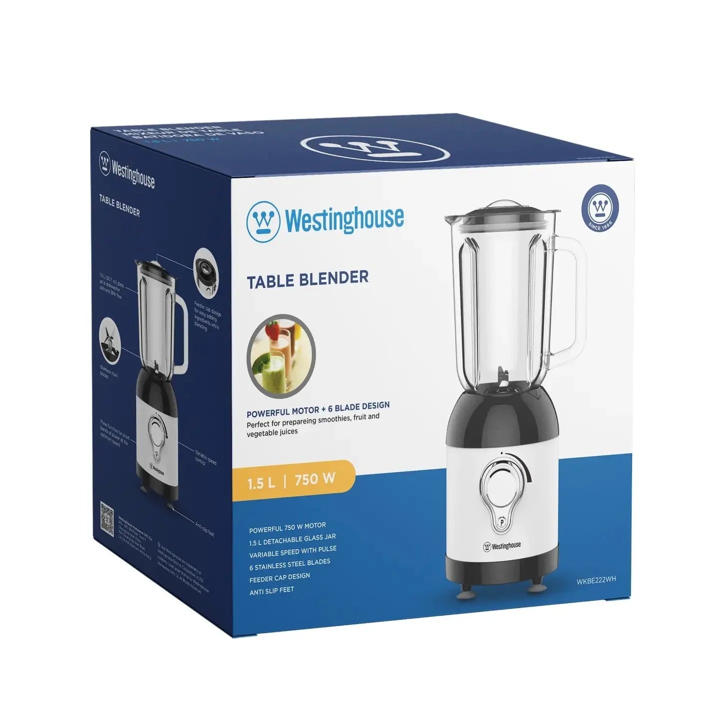Westinghouse 1.5L Capacity Table Blender - Everyday Series